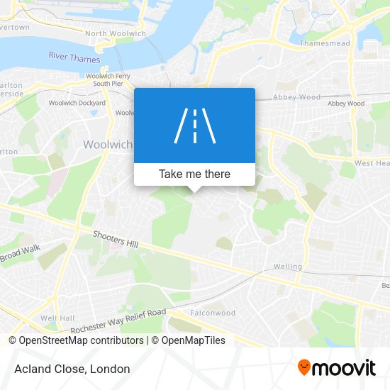 Acland Close map
