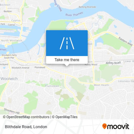 Blithdale Road map