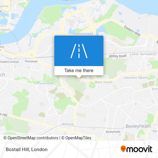 Bostall Hill map
