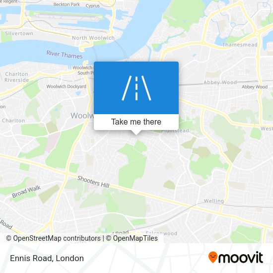 Ennis Road map