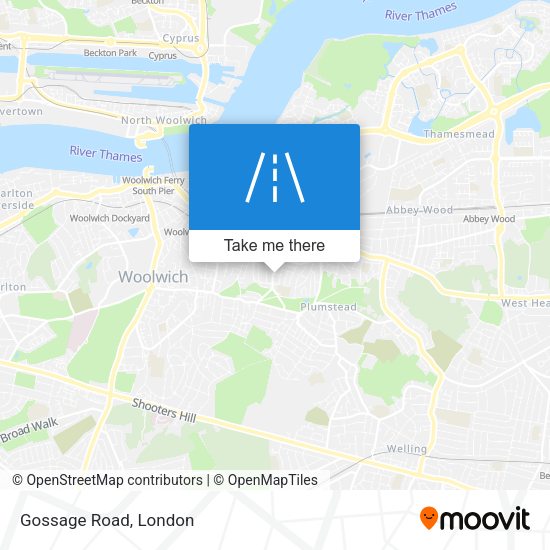 Gossage Road map