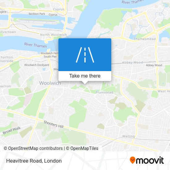 Heavitree Road map