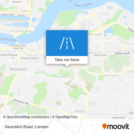 Saunders Road map