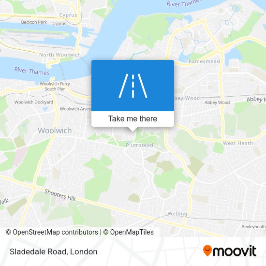 Sladedale Road map