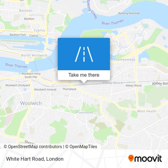 White Hart Road map