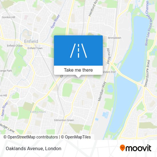 Oaklands Avenue map