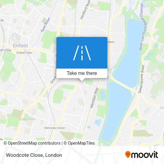 Woodcote Close map