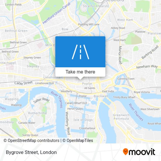 Bygrove Street map
