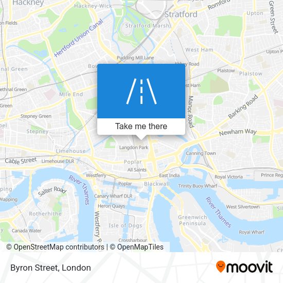 Byron Street map