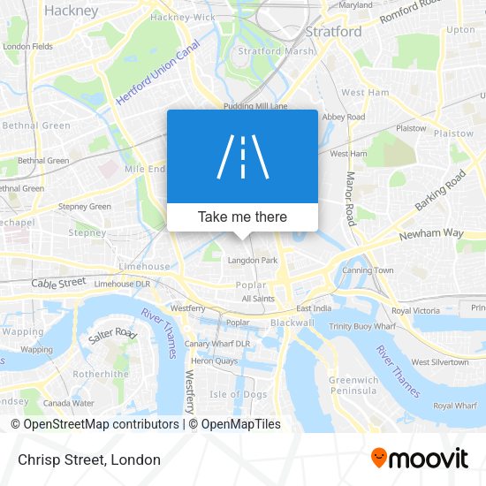Chrisp Street map