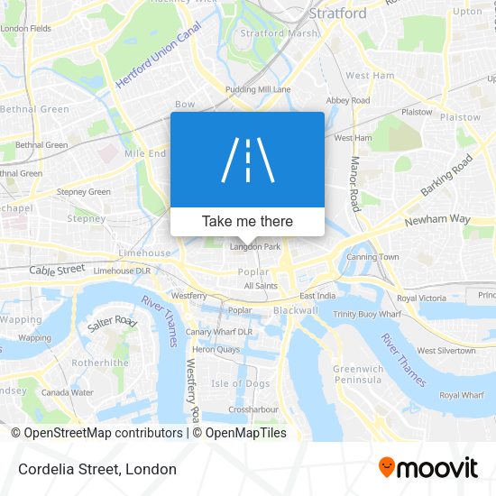 Cordelia Street map
