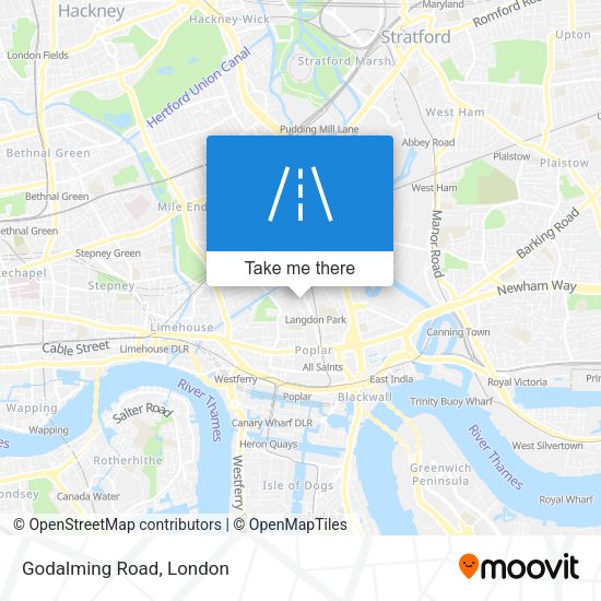 Godalming Road map