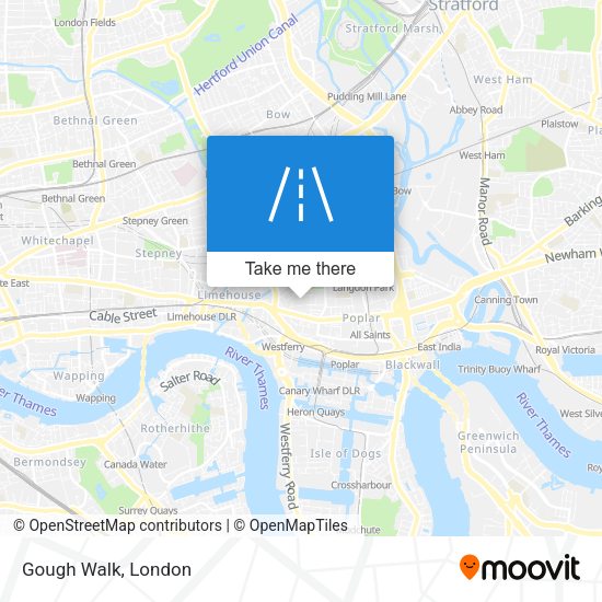 Gough Walk map