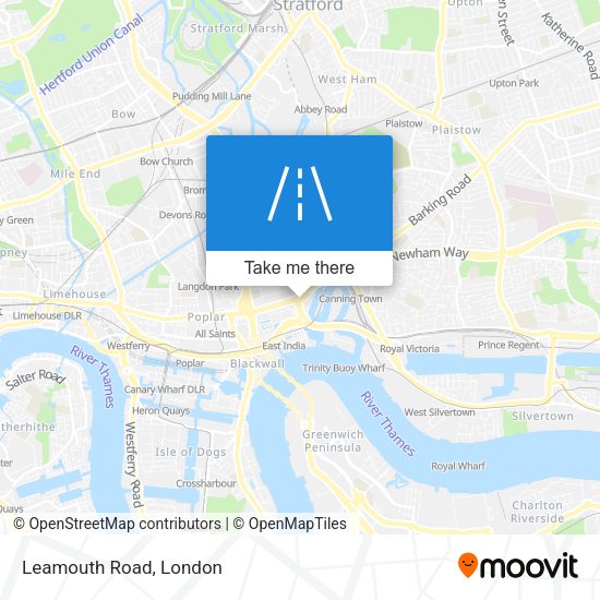 Leamouth Road map