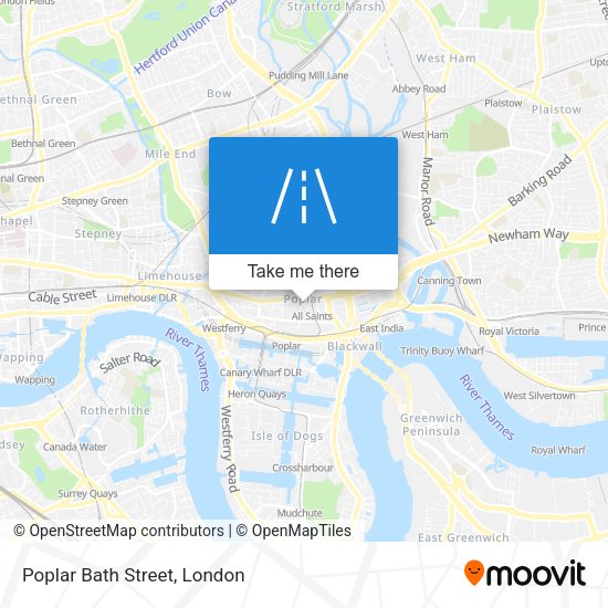 Poplar Bath Street map