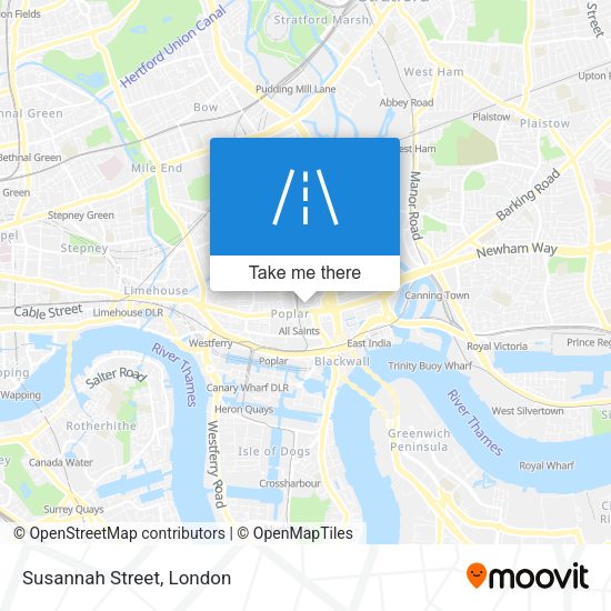 Susannah Street map