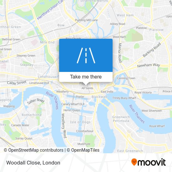 Woodall Close map
