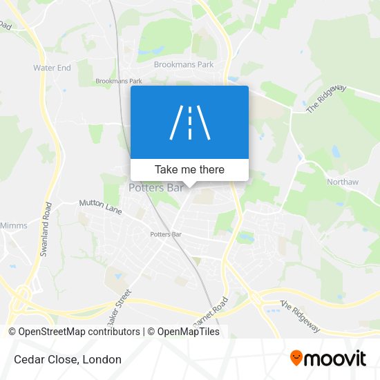 Cedar Close map