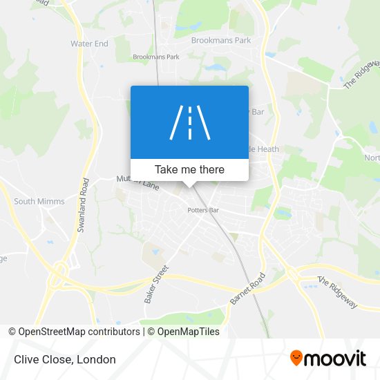 Clive Close map