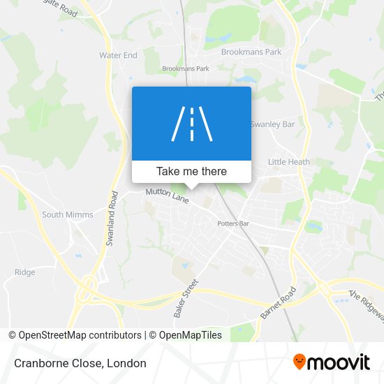 Cranborne Close map
