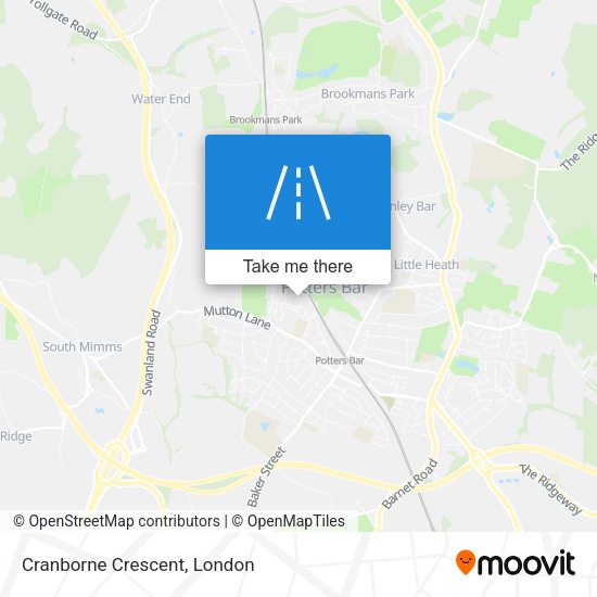 Cranborne Crescent map