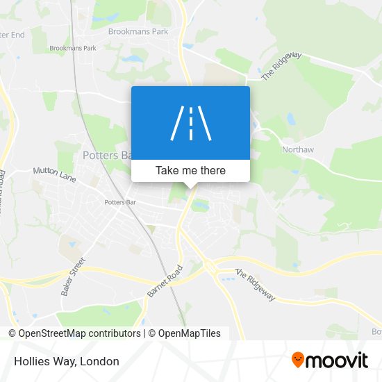 Hollies Way map