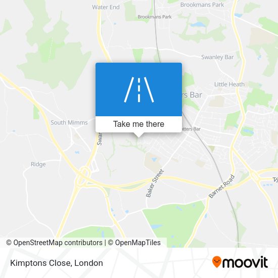 Kimptons Close map