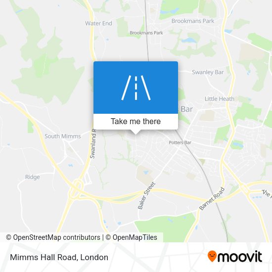Mimms Hall Road map