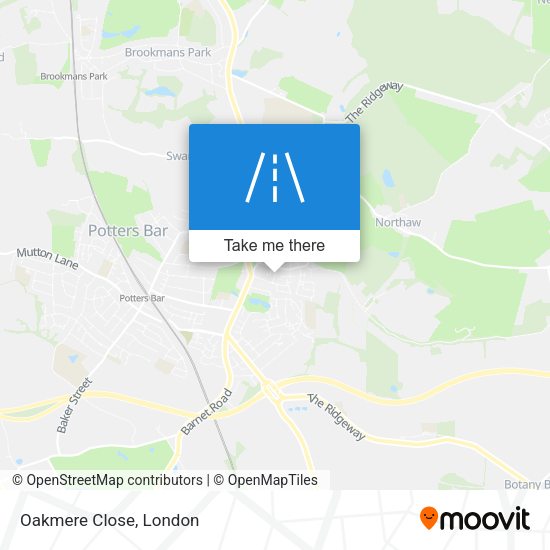 Oakmere Close map