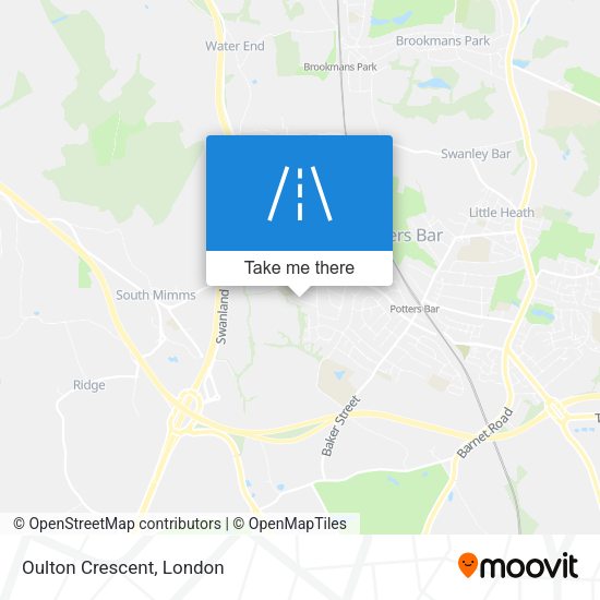 Oulton Crescent map