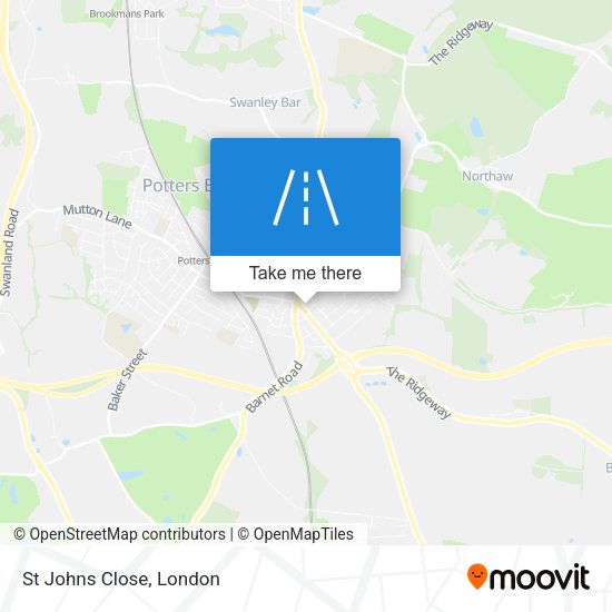 St Johns Close map