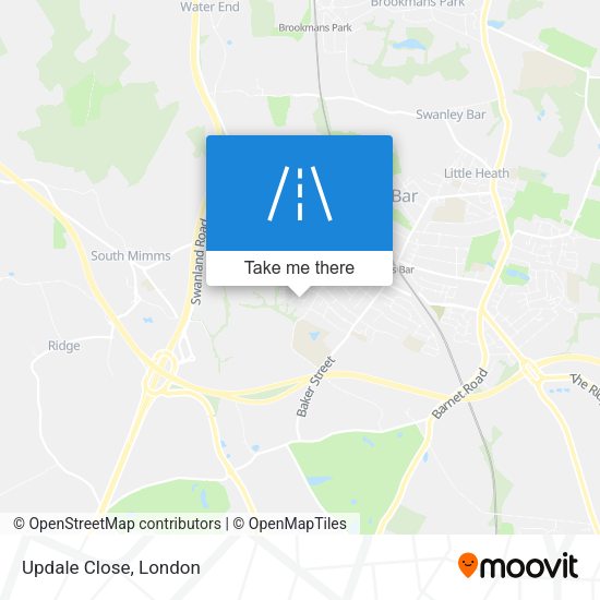 Updale Close map