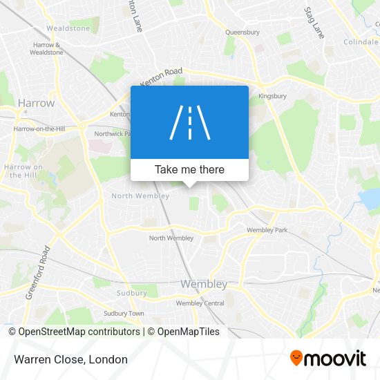 Warren Close map