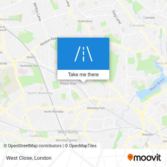 West Close map