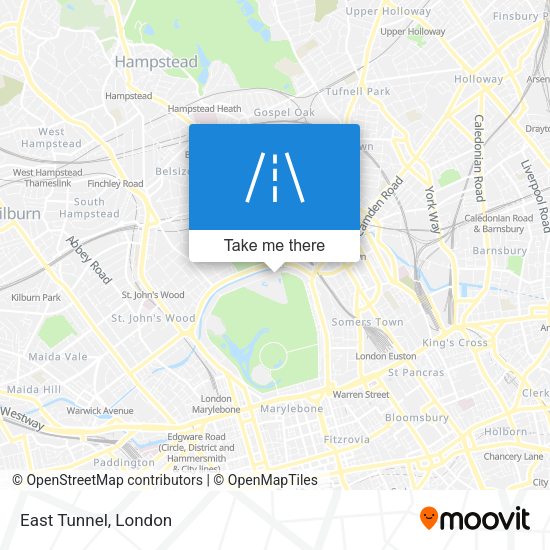 East Tunnel map