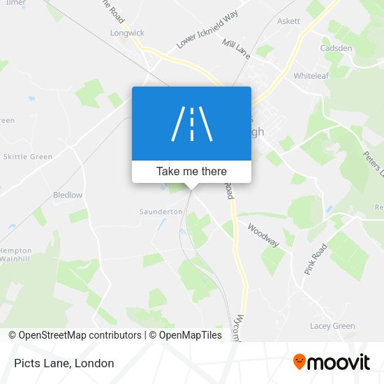 Picts Lane map