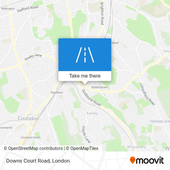 Downs Court Road map
