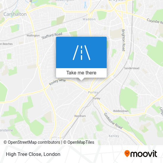 High Tree Close map
