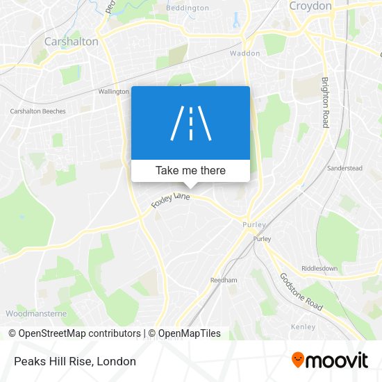 Peaks Hill Rise map