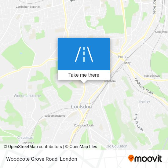Woodcote Grove Road map