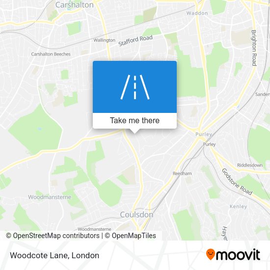 Woodcote Lane map