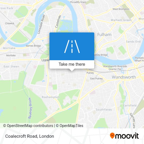 Coalecroft Road map