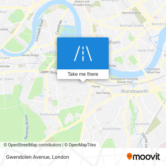 Gwendolen Avenue map