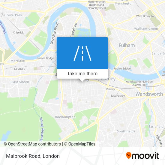Malbrook Road map