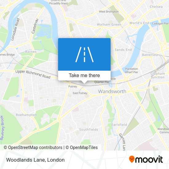 Woodlands Lane map