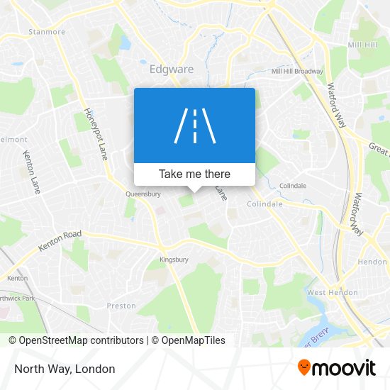North Way map