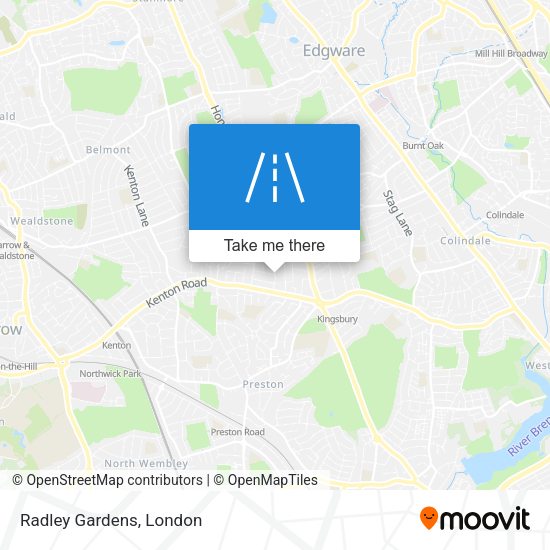 Radley Gardens map
