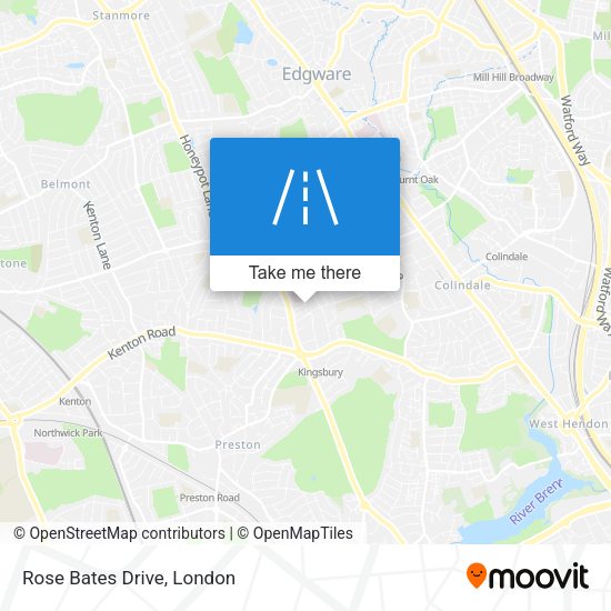 Rose Bates Drive map