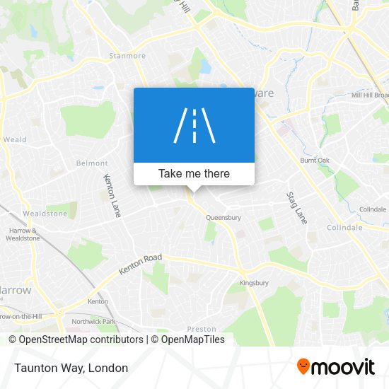 Taunton Way map
