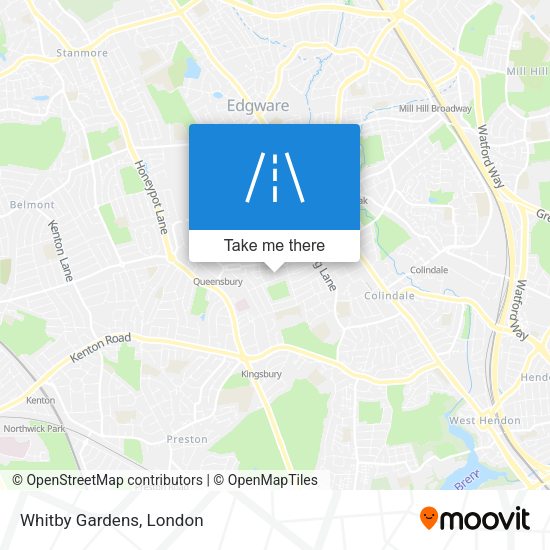 Whitby Gardens map